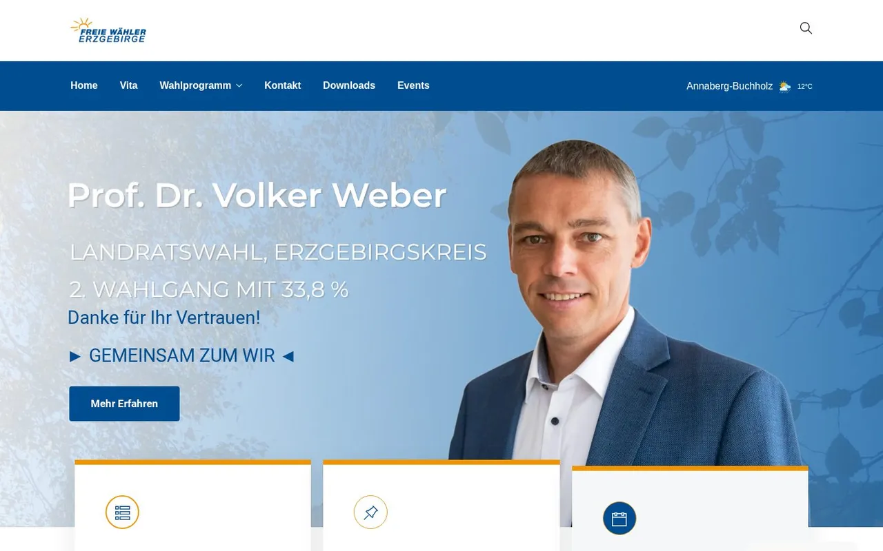 Website Freie Wähler Erzgebirge